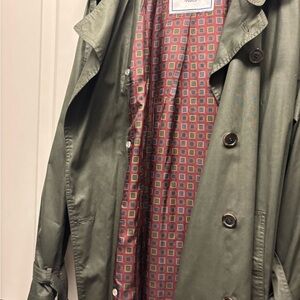 Ted Lapidus Trench Coat,  Dark Olive Gree
